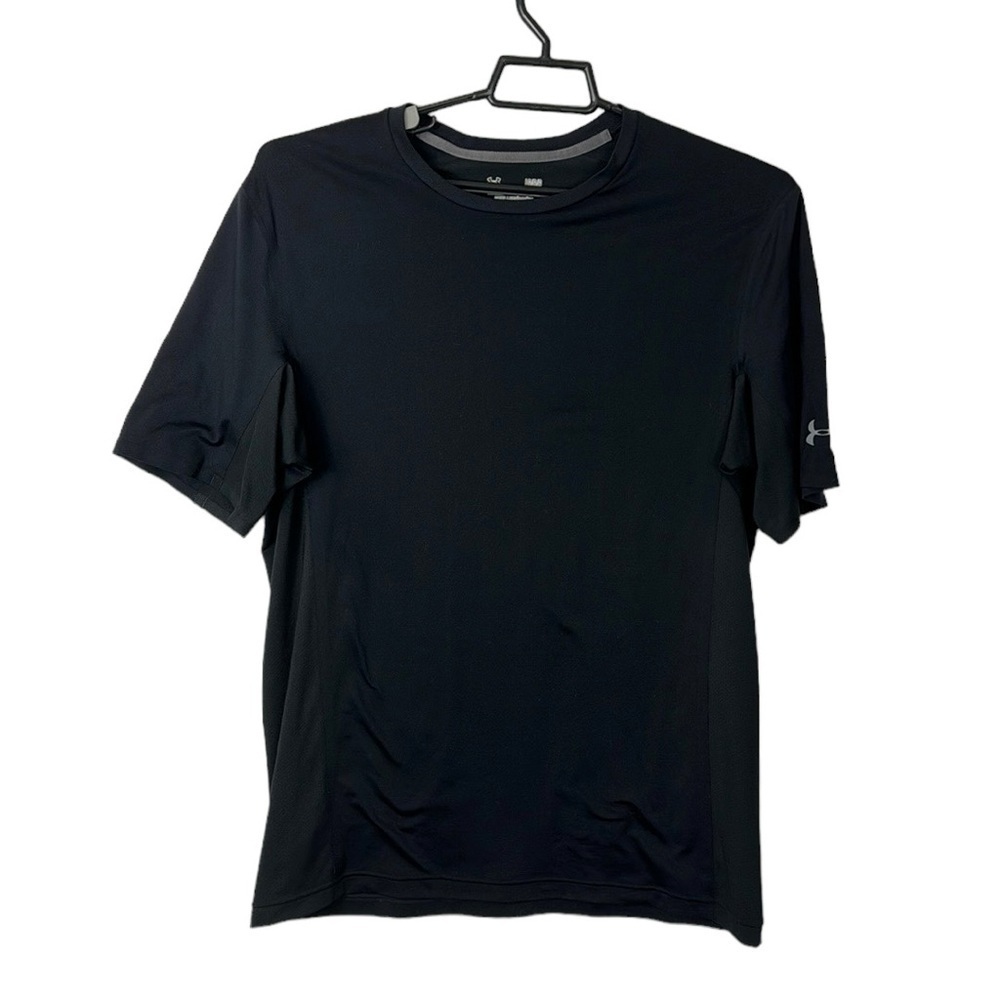 Under‎ Armour Men's Fitted L Performance Tee Black Crewneck EUC